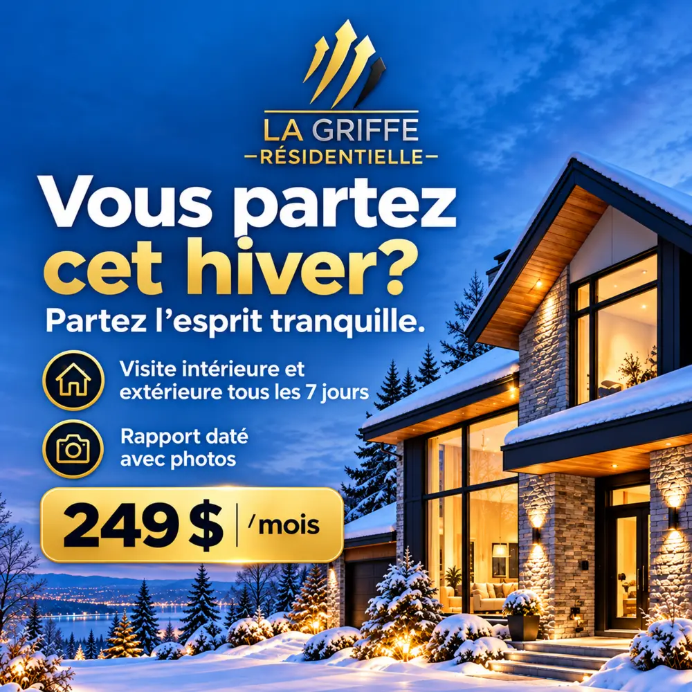 Service de surveillance d’une maison inoccupée pendant l’hiver